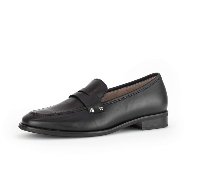 Gabor Damen  Slipper Schwarz - Glattleder