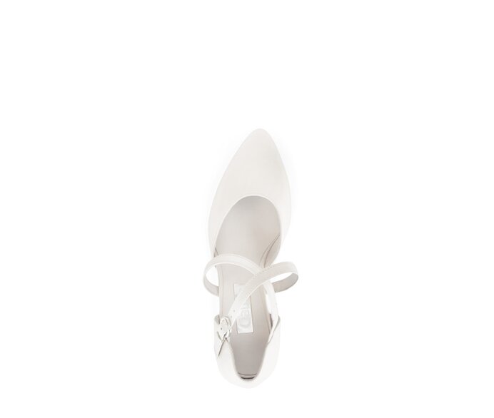 Gabor Damen  Spangenpumps Weiß - Glattleder