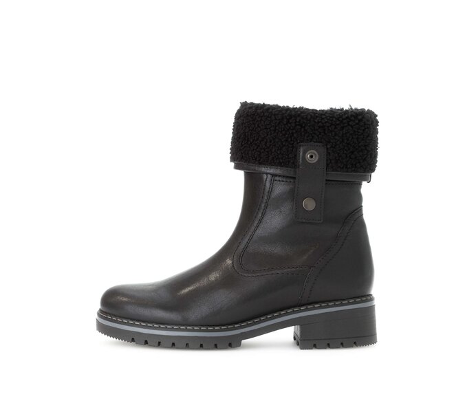 Gabor Damen Winterstiefelette Schwarz - Materialmix Leder/Lederimitat