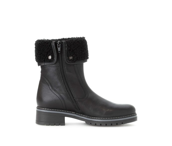 Gabor Damen  Winterstiefelette Schwarz - Materialmix Leder/Lederimitat