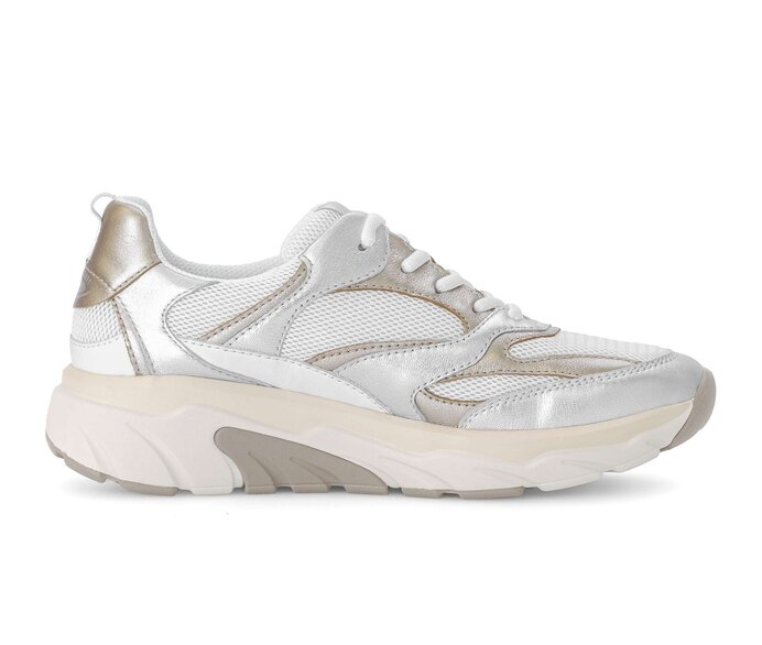 Gabor Damen  Sneaker Low Weiß - Materialmix Leder/Lederimitat