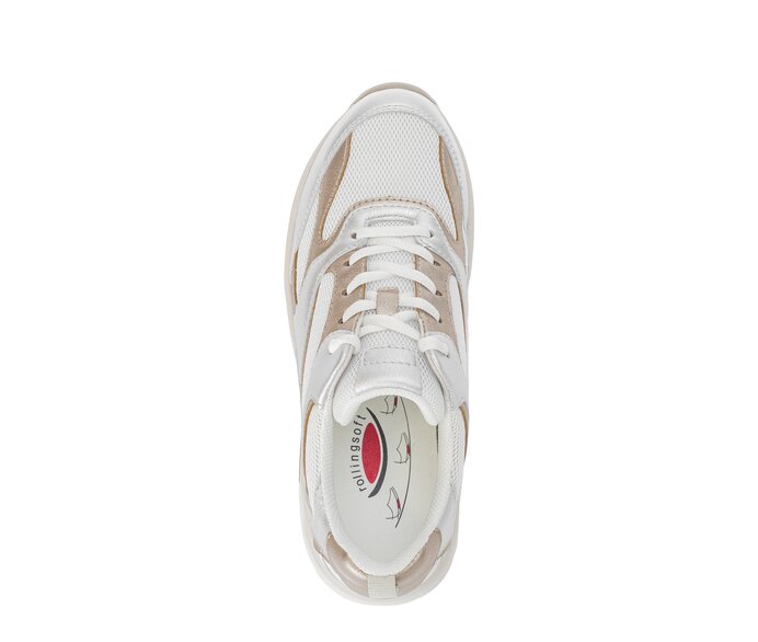 Gabor Damen  Sneaker Low Weiß - Materialmix Leder/Lederimitat
