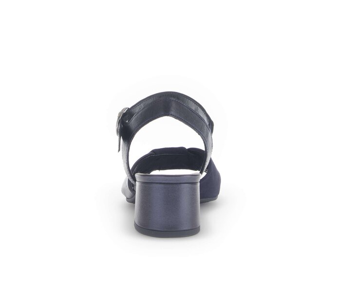 Gabor Damen  Riemchensandale Blau - Materialmix Leder