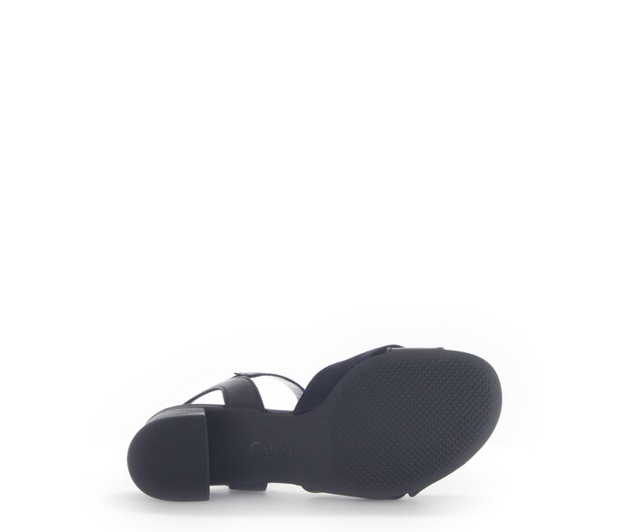 Gabor Damen  Riemchensandale Blau - Materialmix Leder