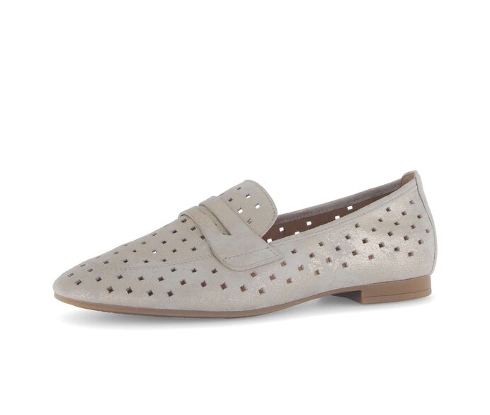 Gabor Damen  Slipper Beige - Effektleder