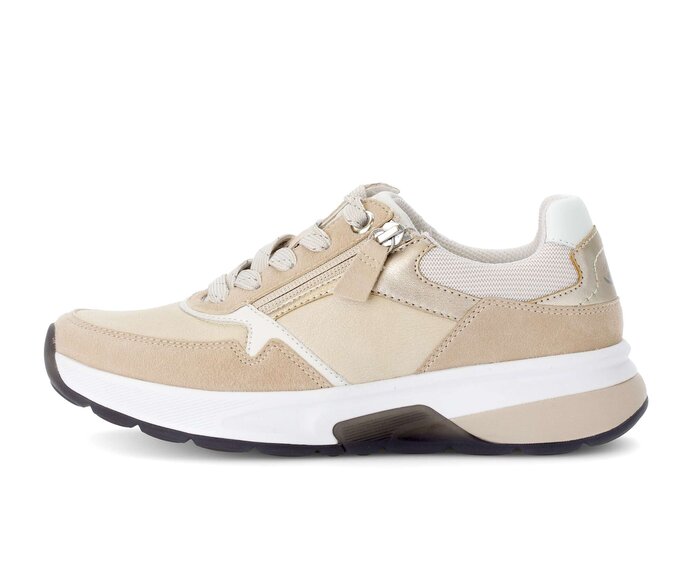 Gabor Damen Sneaker Low Beige - Materialmix Leder/Lederimitat