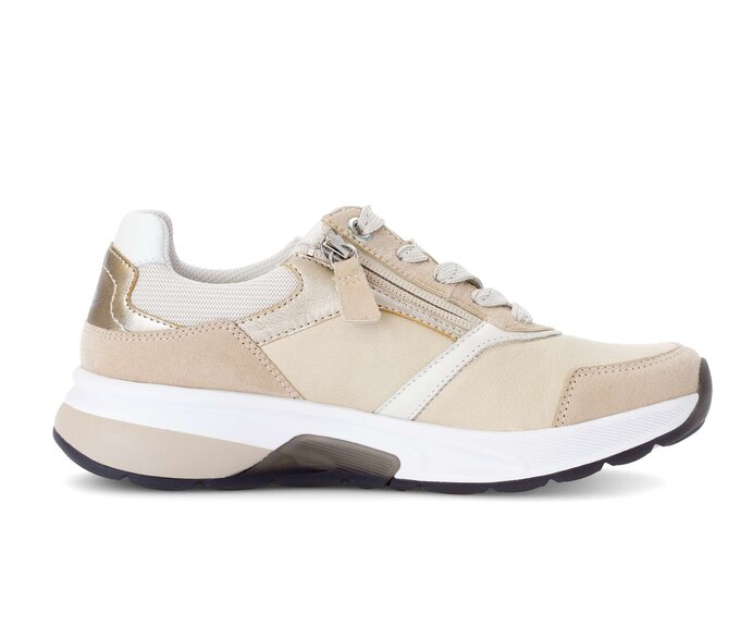 Gabor Damen  Sneaker Low Beige - Materialmix Leder/Lederimitat