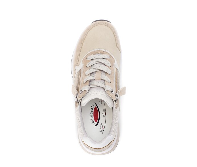 Gabor Damen  Sneaker Low Beige - Materialmix Leder/Lederimitat