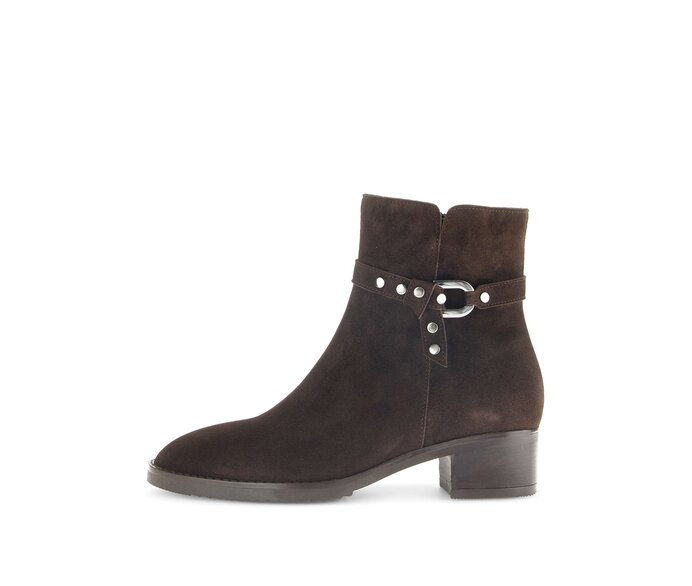 Gabor Damen Elegante Stiefelette Braun - Rauleder