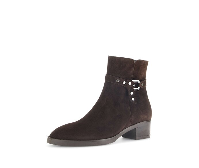 Gabor Damen  Elegante Stiefelette Braun - Rauleder