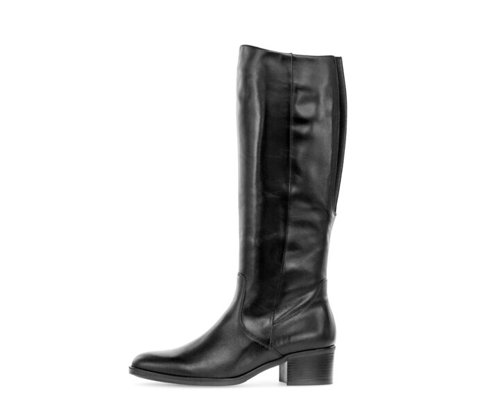 Gabor Damen Eleganter Stiefel Schwarz - Glattleder