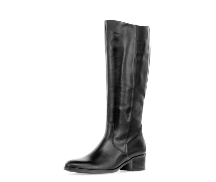 Gabor Damen  Eleganter Stiefel Schwarz - Glattleder
