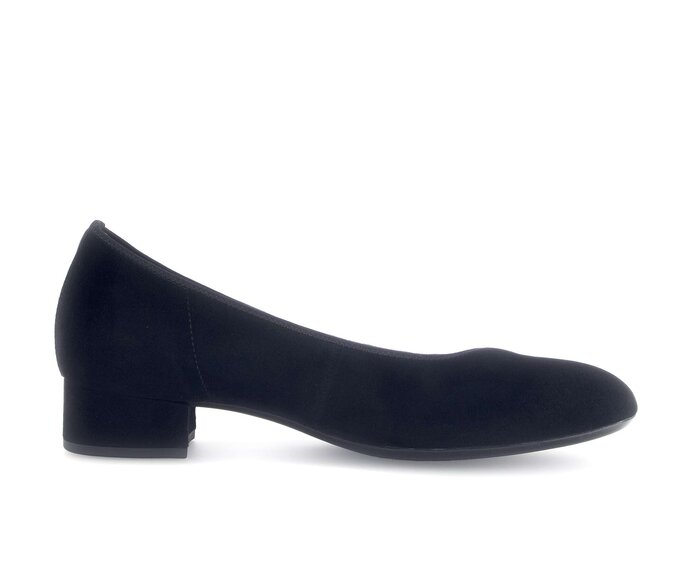 Gabor Damen  Eleganter Pumps Schwarz - Rauleder
