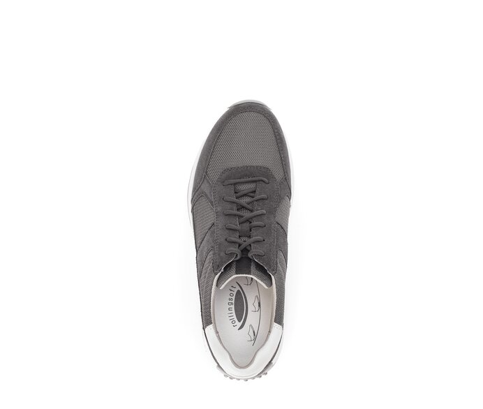 Gabor Herren Rollingsoft Sneaker Low Grau - Materialmix Leder/Textil