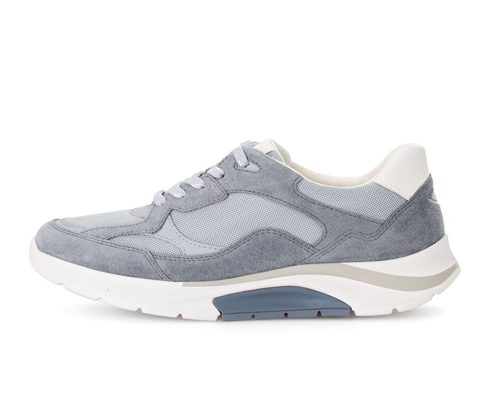 Gabor Damen Sneaker Low Blau - Materialmix Leder/Lederimitat