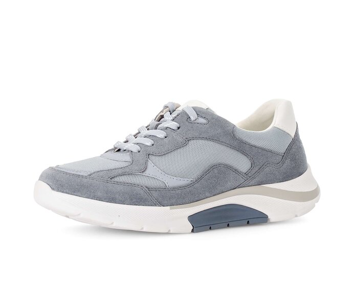 Gabor Damen  Sneaker Low Blau - Materialmix Leder/Lederimitat
