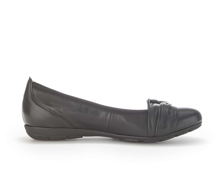 Gabor Damen  Sportliche Ballerina Schwarz - Glattleder