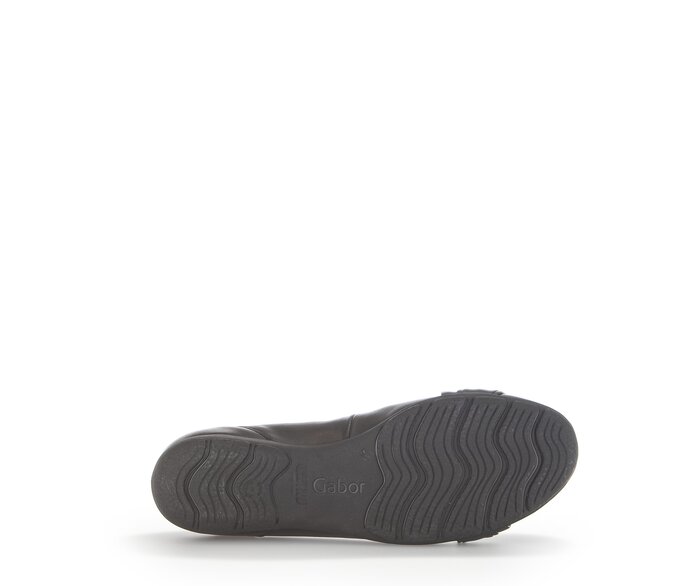 Gabor Damen  Sportliche Ballerina Schwarz - Glattleder