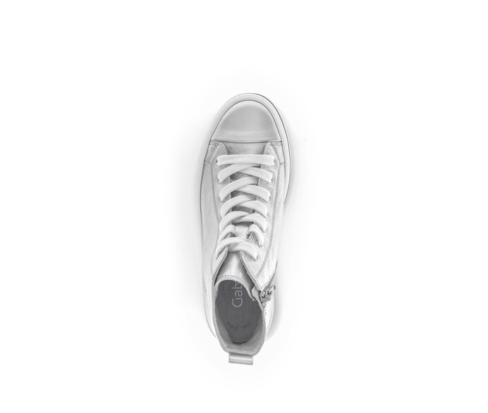 Gabor Damen  Sneaker High Silber - Glattleder