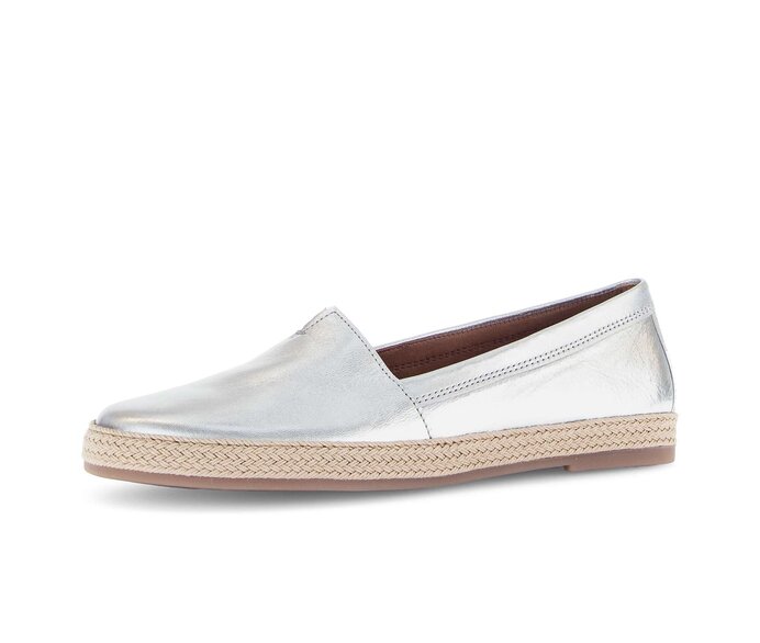 Gabor Damen  Slipper Silber - Effektleder