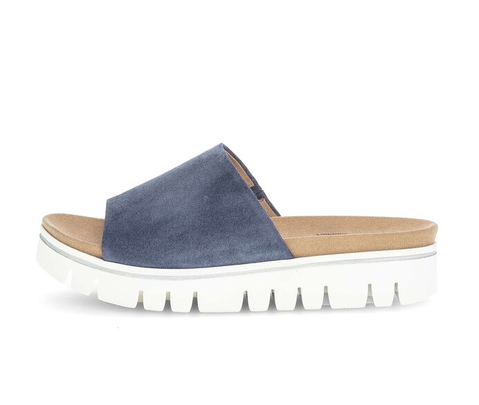 Gabor Damen Pantolette Blau - Rauleder