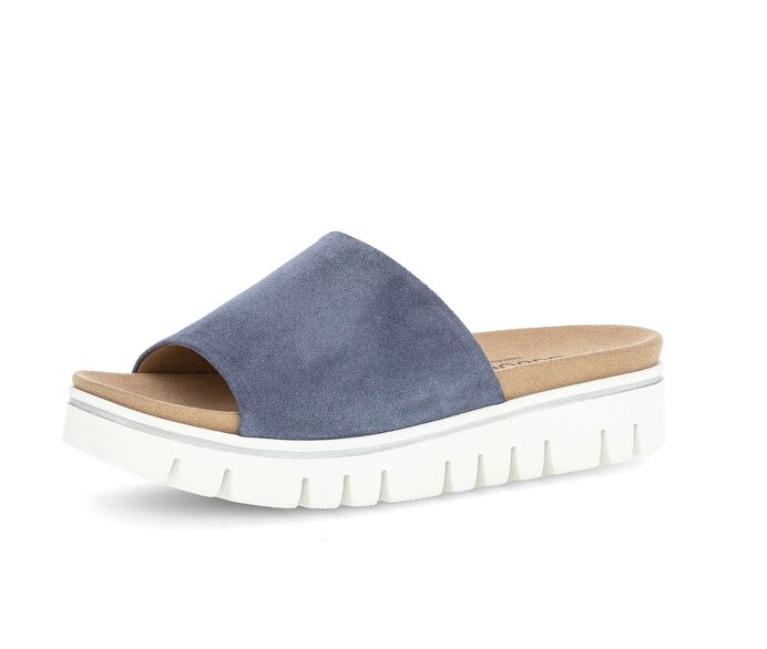 Gabor Damen  Pantolette Blau - Rauleder