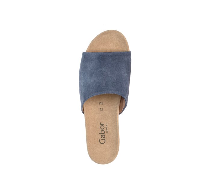 Gabor Damen  Pantolette Blau - Rauleder