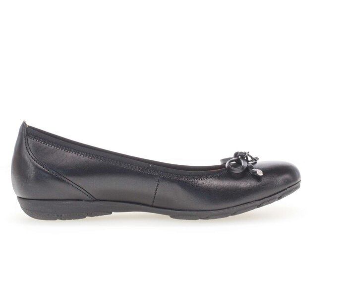 Gabor Damen  Sportliche Ballerina Schwarz - Glattleder