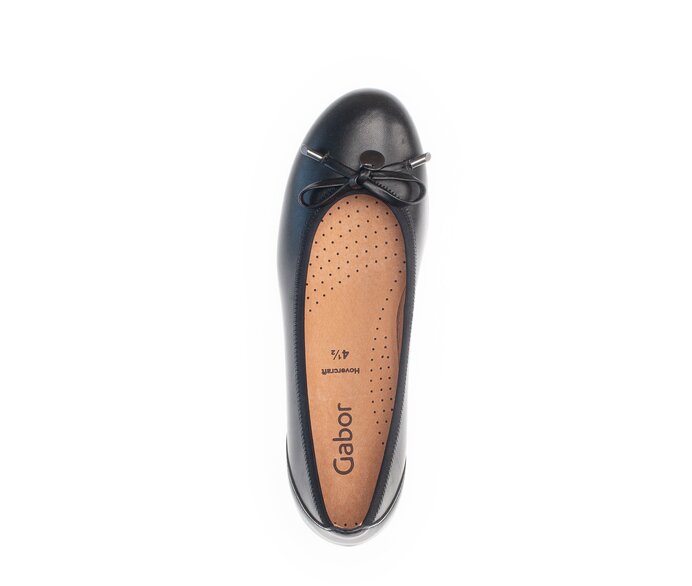 Gabor Damen  Sportliche Ballerina Schwarz - Glattleder