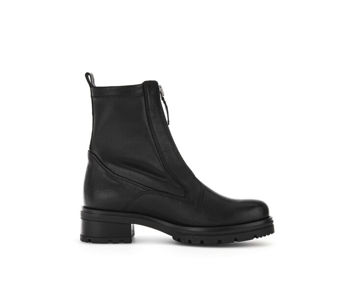 Gabor Damen  Sportliche Stiefelette Schwarz - Materialmix Leder/Lederimitat