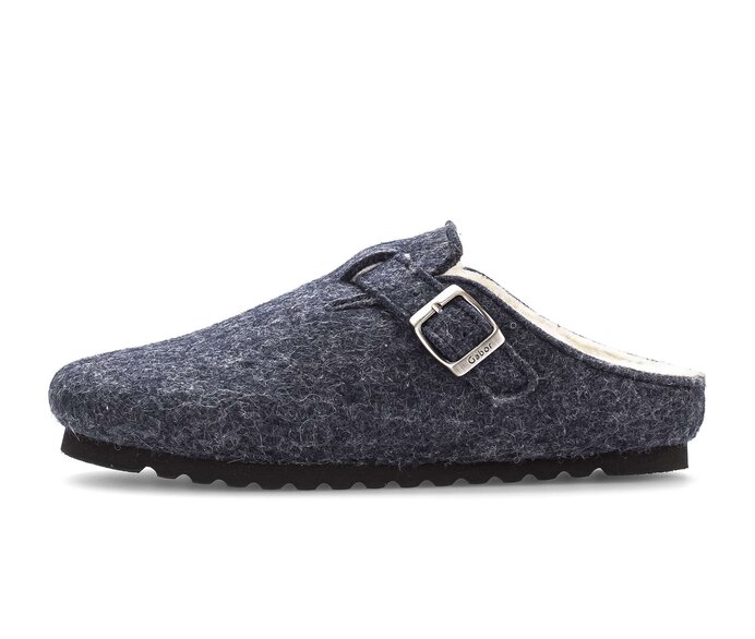 Gabor Damen Plüschhausschuh Blau - Textil