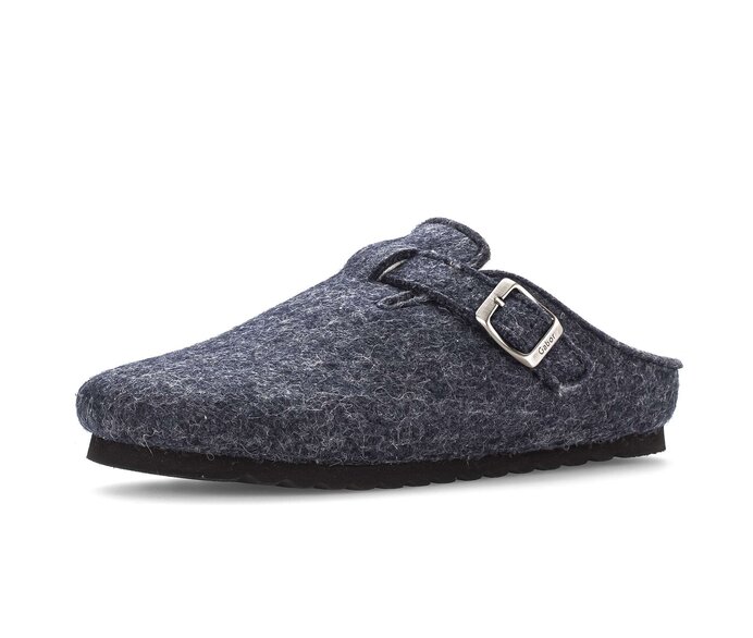 Gabor Damen  Plüschhausschuh Blau - Textil