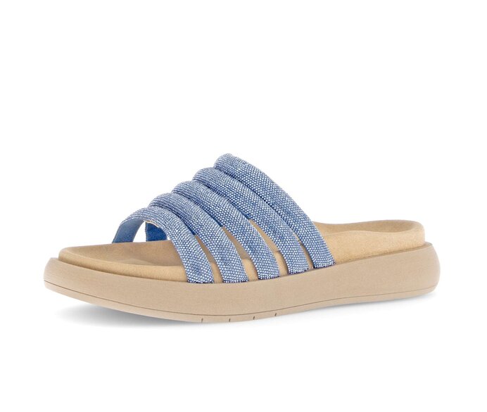 Gabor Damen  Pantolette Blau - Textil