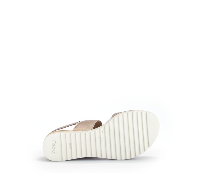 Gabor Damen  Keilsandalette Gold - Effektleder