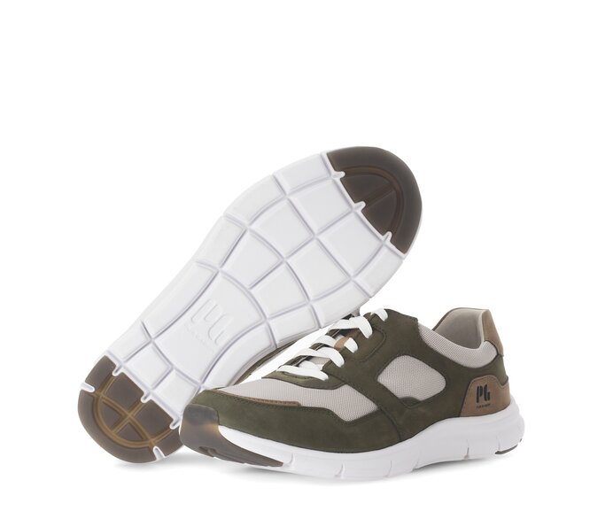 Pius Gabor Herren Sneaker Low Grün - Materialmix Leder/Textil