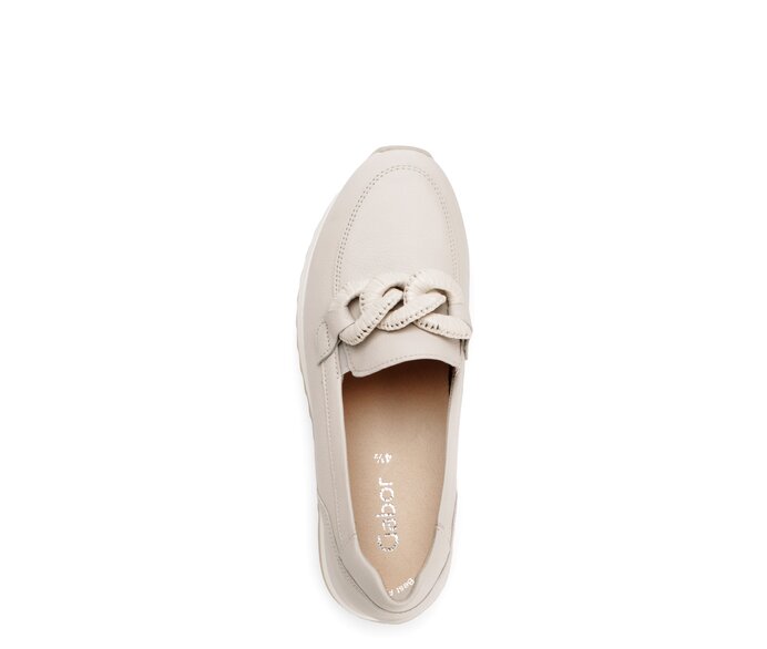 Gabor Damen  Slipper Creme - Glattleder