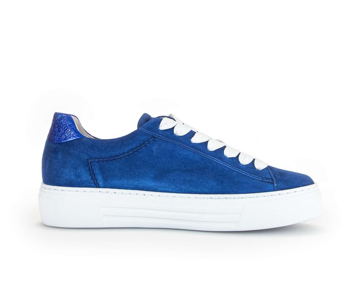 Gabor Damen  Sneaker Low Blau - Materialmix Leder/Lederimitat