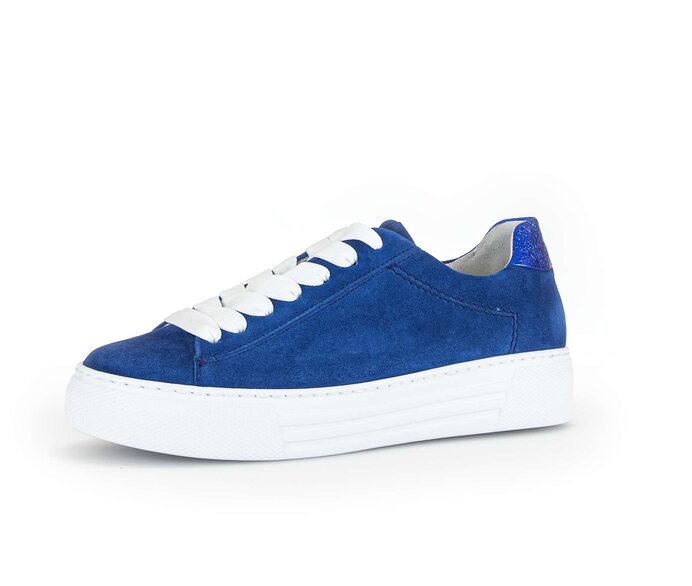 Gabor Damen  Sneaker Low Blau - Materialmix Leder/Lederimitat