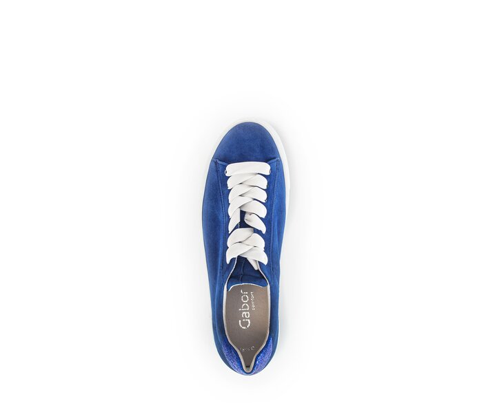 Gabor Damen  Sneaker Low Blau - Materialmix Leder/Lederimitat