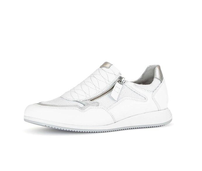 Gabor Damen  Sneaker Low Weiß - Materialmix Leder/Lederimitat