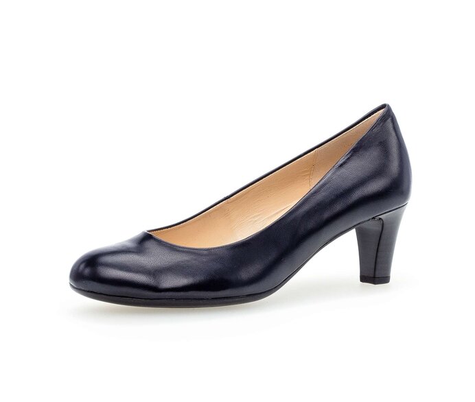 Gabor Damen  Eleganter Pumps Blau - Glattleder