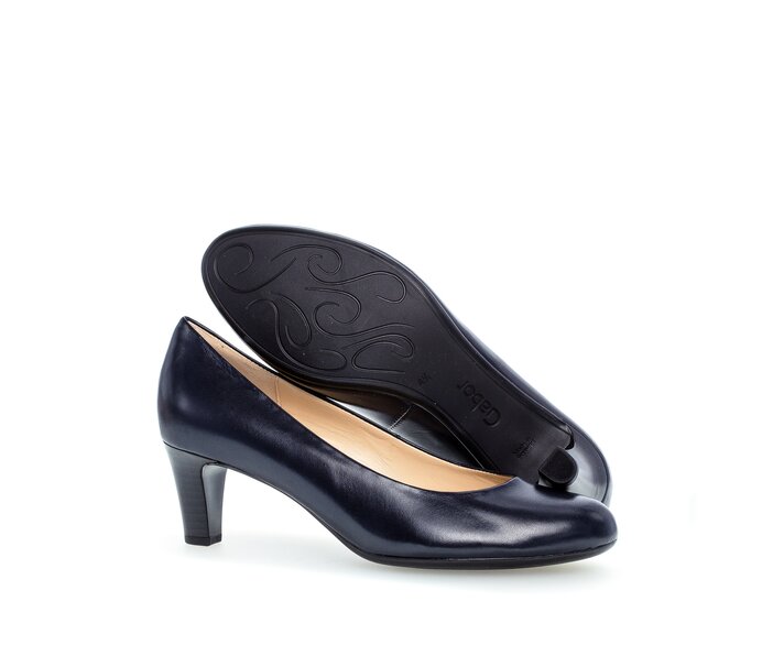 Gabor Damen  Eleganter Pumps Blau - Glattleder