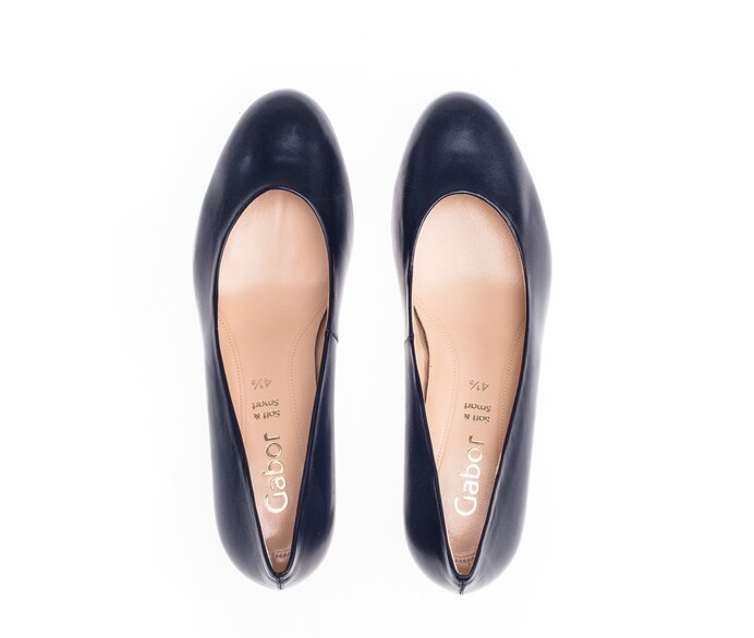 Gabor Damen  Eleganter Pumps Blau - Glattleder
