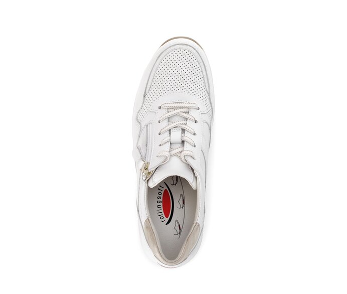 Gabor Damen  Sneaker Low Weiß - Materialmix Leder