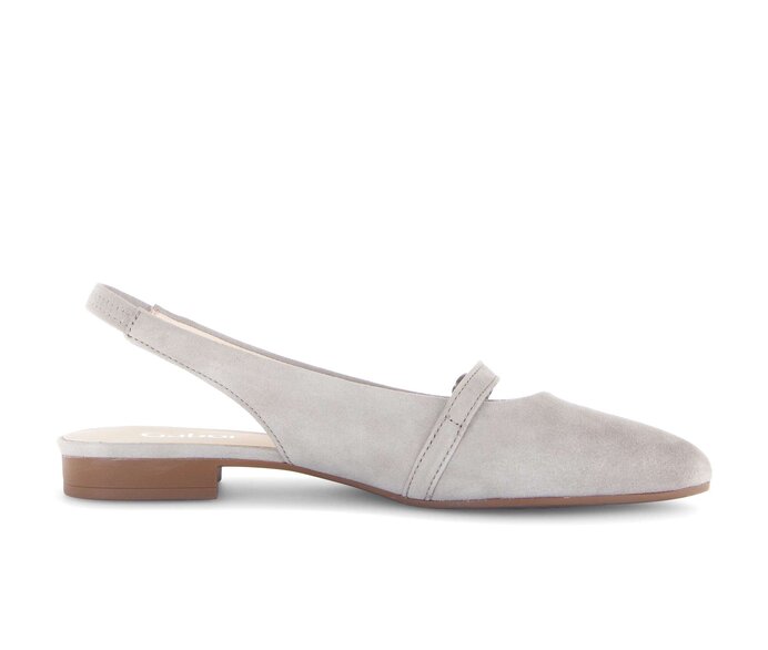 Gabor Damen  Slingpumps Grau - Rauleder