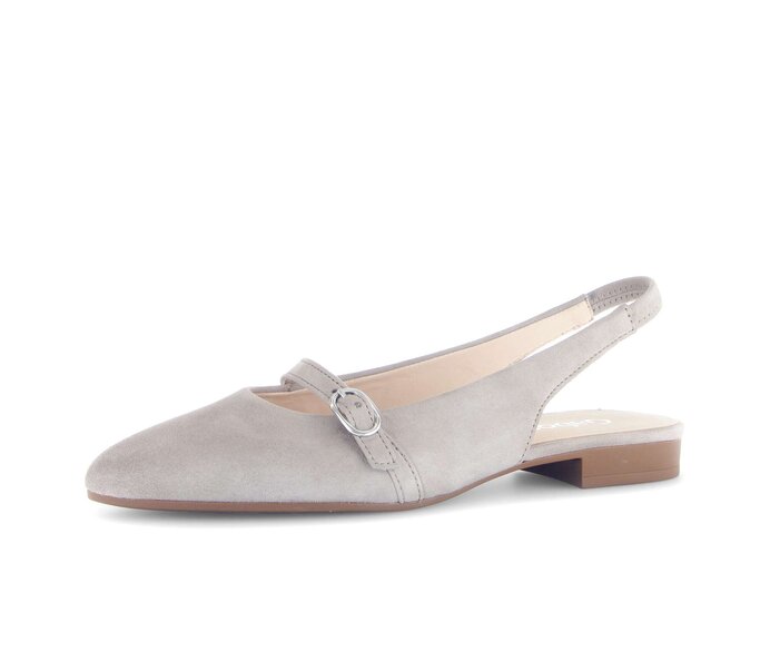 Gabor Damen  Slingpumps Grau - Rauleder