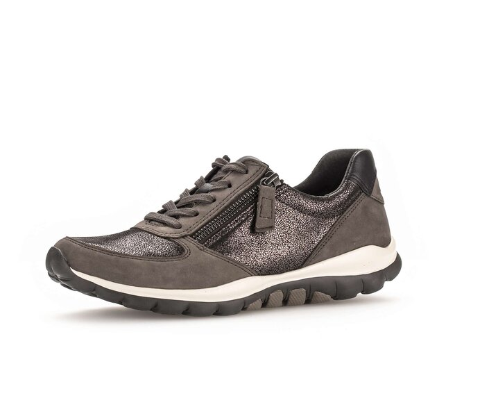 Gabor Damen  Sneaker Low Braun - Materialmix Leder
