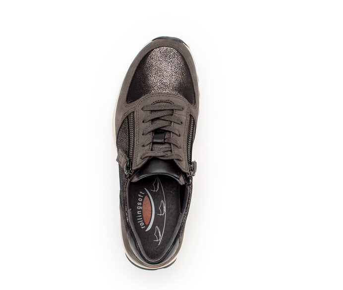 Gabor Damen  Sneaker Low Braun - Materialmix Leder