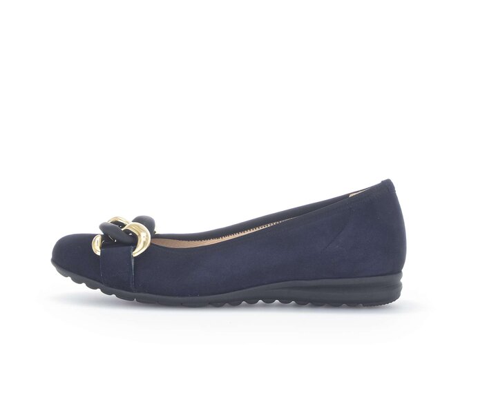 Gabor Damen Sportliche Ballerina Blau - Rauleder