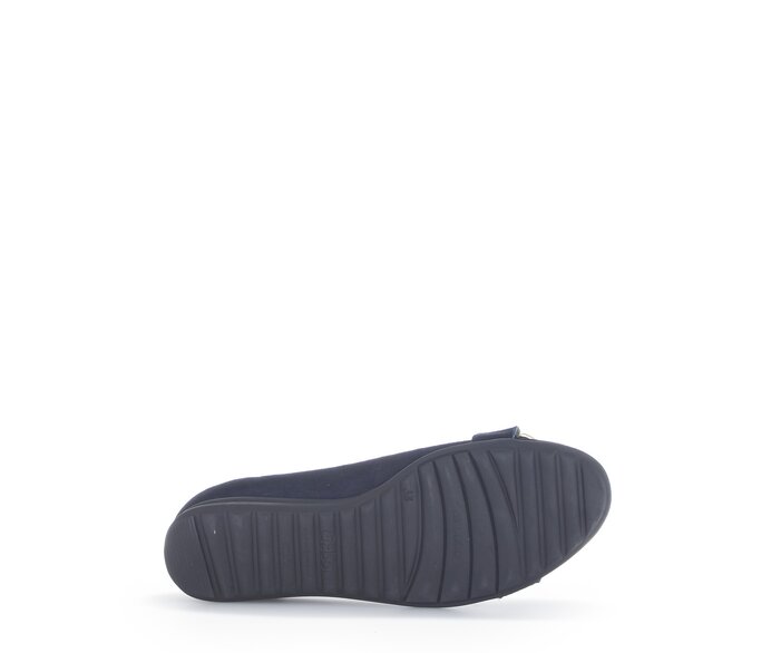 Gabor Damen  Sportliche Ballerina Blau - Rauleder